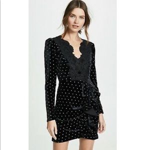 New Self Portrait velvet crystal embellished dress